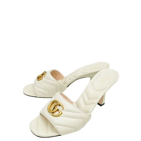 gucci marmont slide white|Gucci gg marmont.